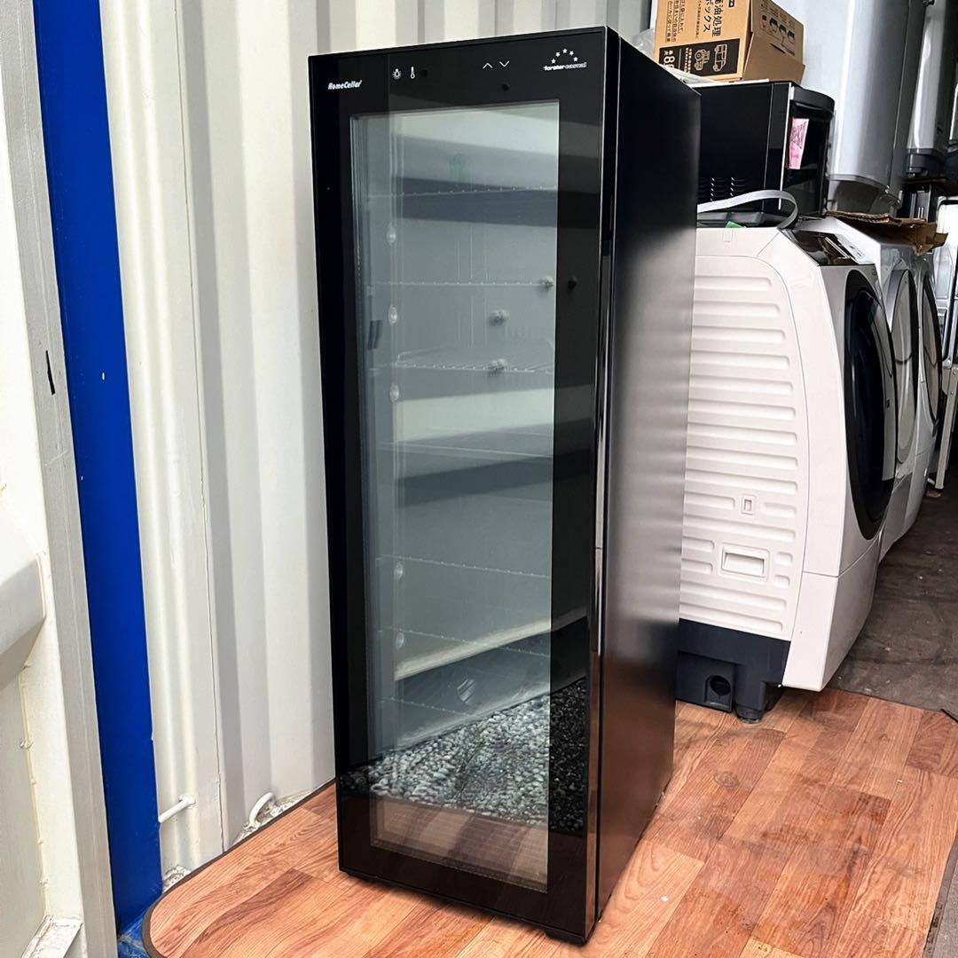 取付無料！フォルスタージャパン ホームセラー 右開きブラックワインセラー 34本