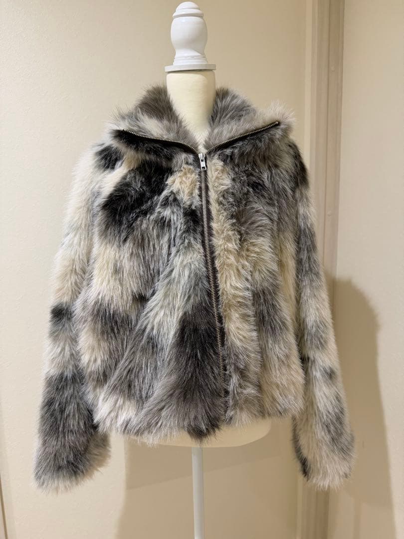 JEANASIS ジーナシス ミックスカラーファーブルゾン