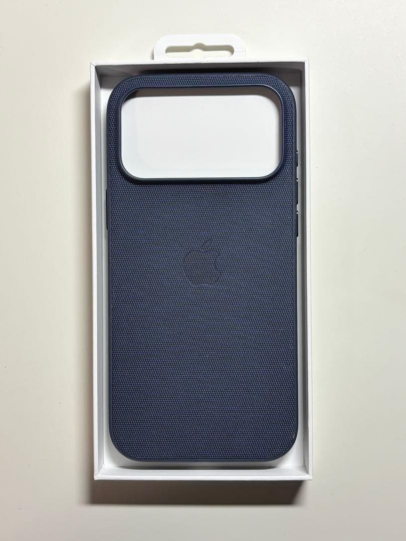【新品】純正 iPhone 17 Pro Max テックウーブンケース・ブルー①