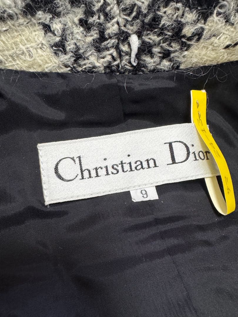 80〜90s ビンテージChristian Dior チェック柄 ツイードJK