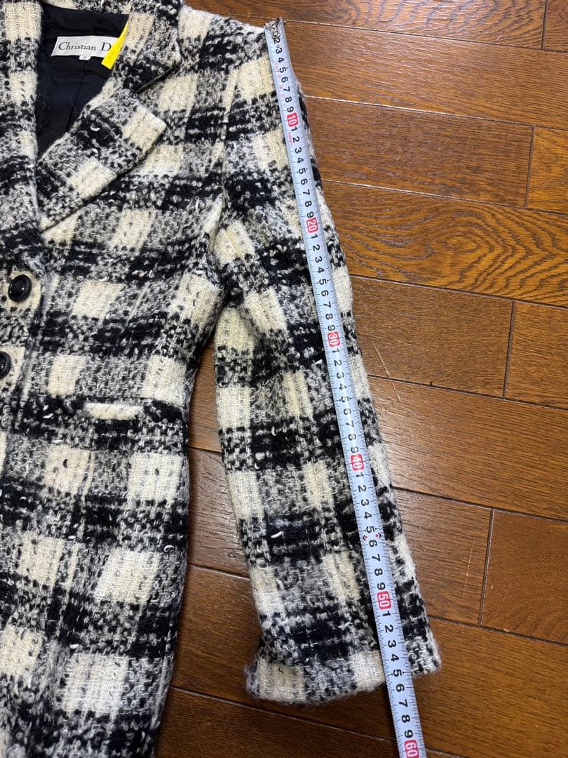 80〜90s ビンテージChristian Dior チェック柄 ツイードJK