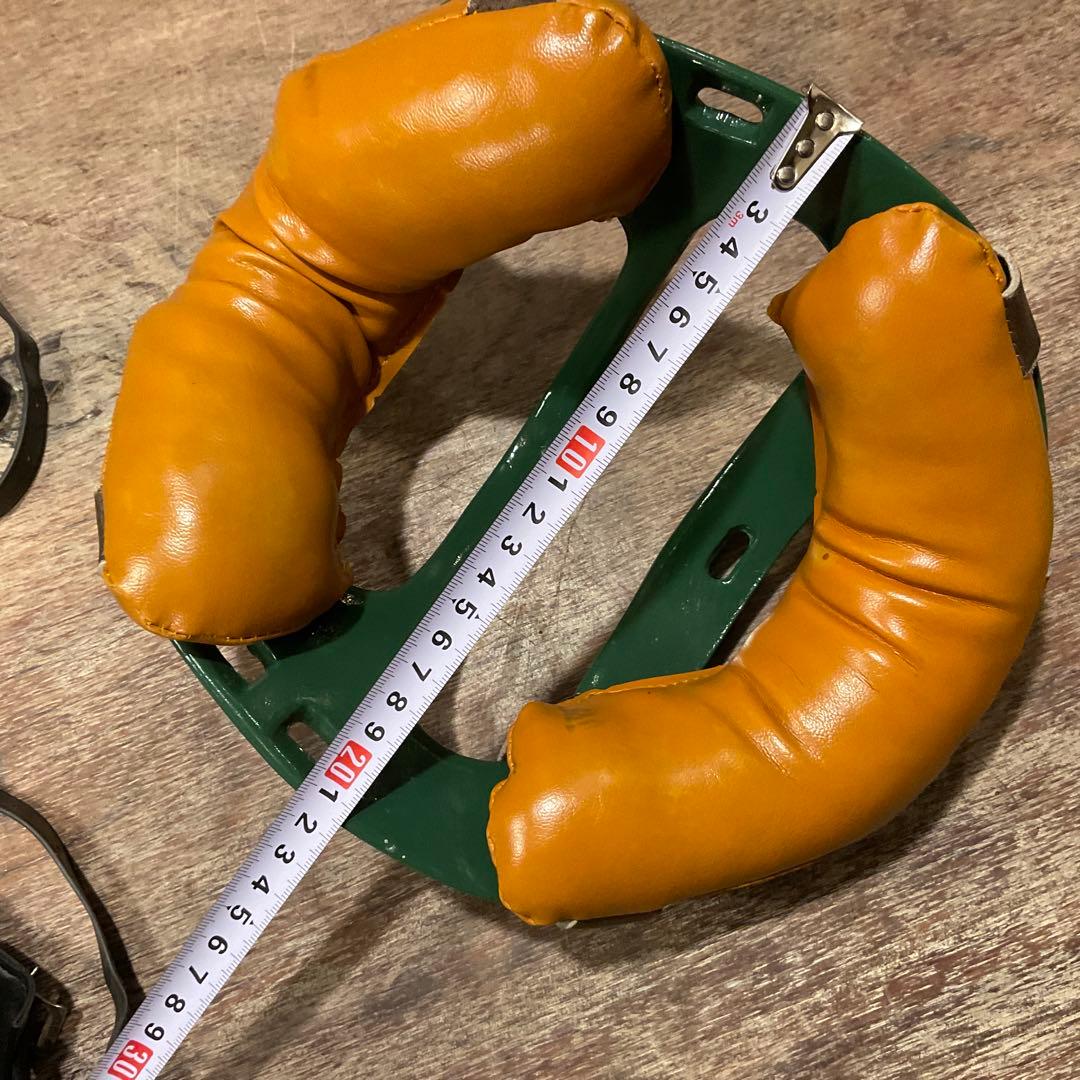 未使用保管品！昭和レトロ キャッチャーマスク 金属製 野球 審判 硬式 軟式