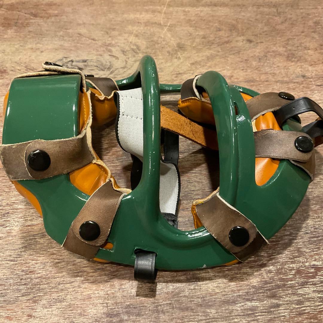 未使用保管品！昭和レトロ キャッチャーマスク 金属製 野球 審判 硬式 軟式