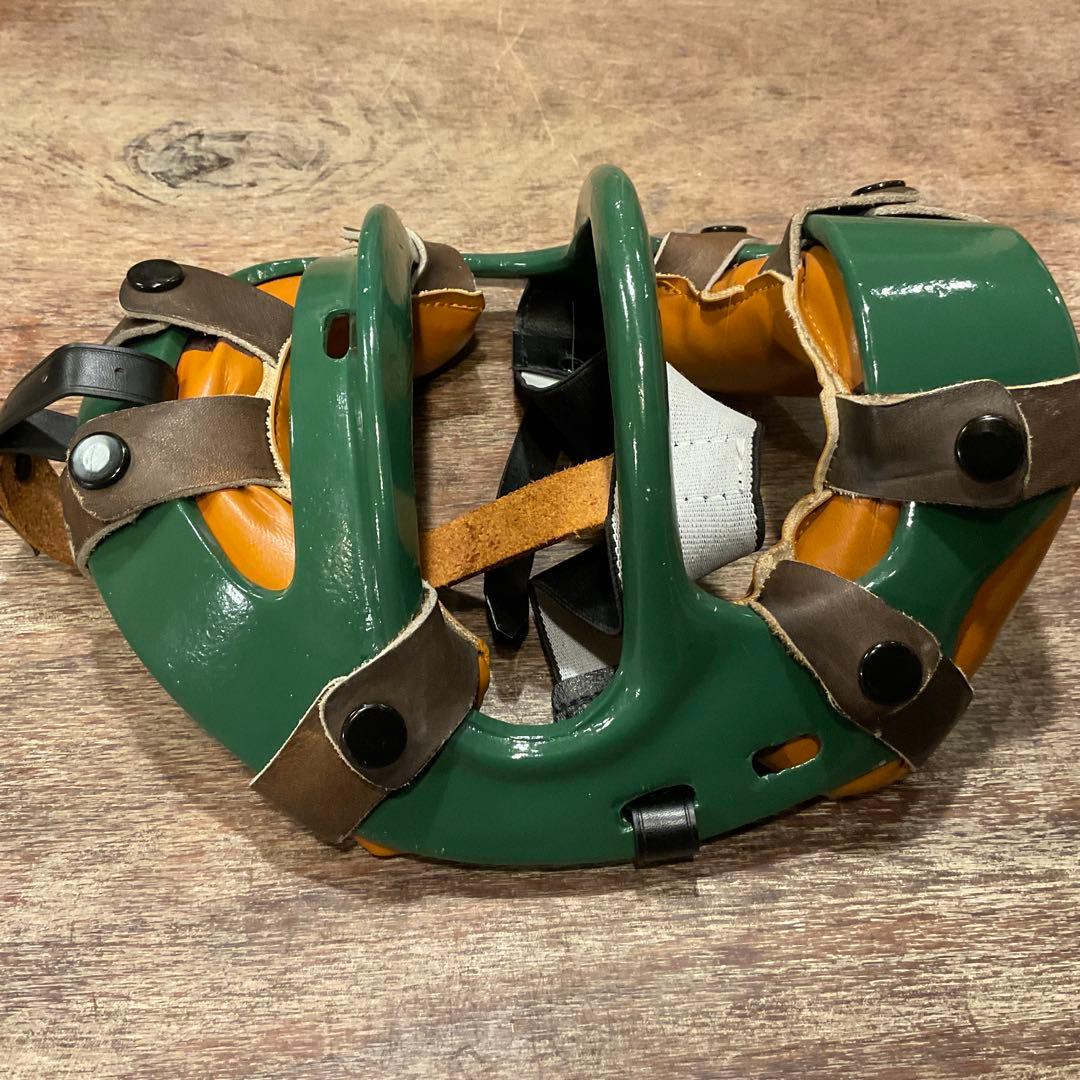 未使用保管品！昭和レトロ キャッチャーマスク 金属製 野球 審判 硬式 軟式