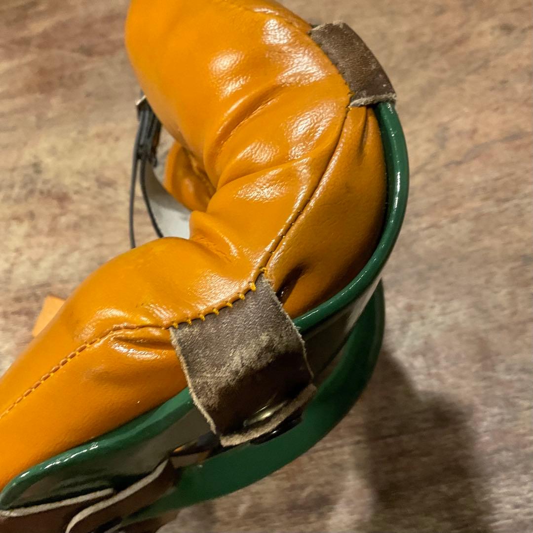 未使用保管品！昭和レトロ キャッチャーマスク 金属製 野球 審判 硬式 軟式