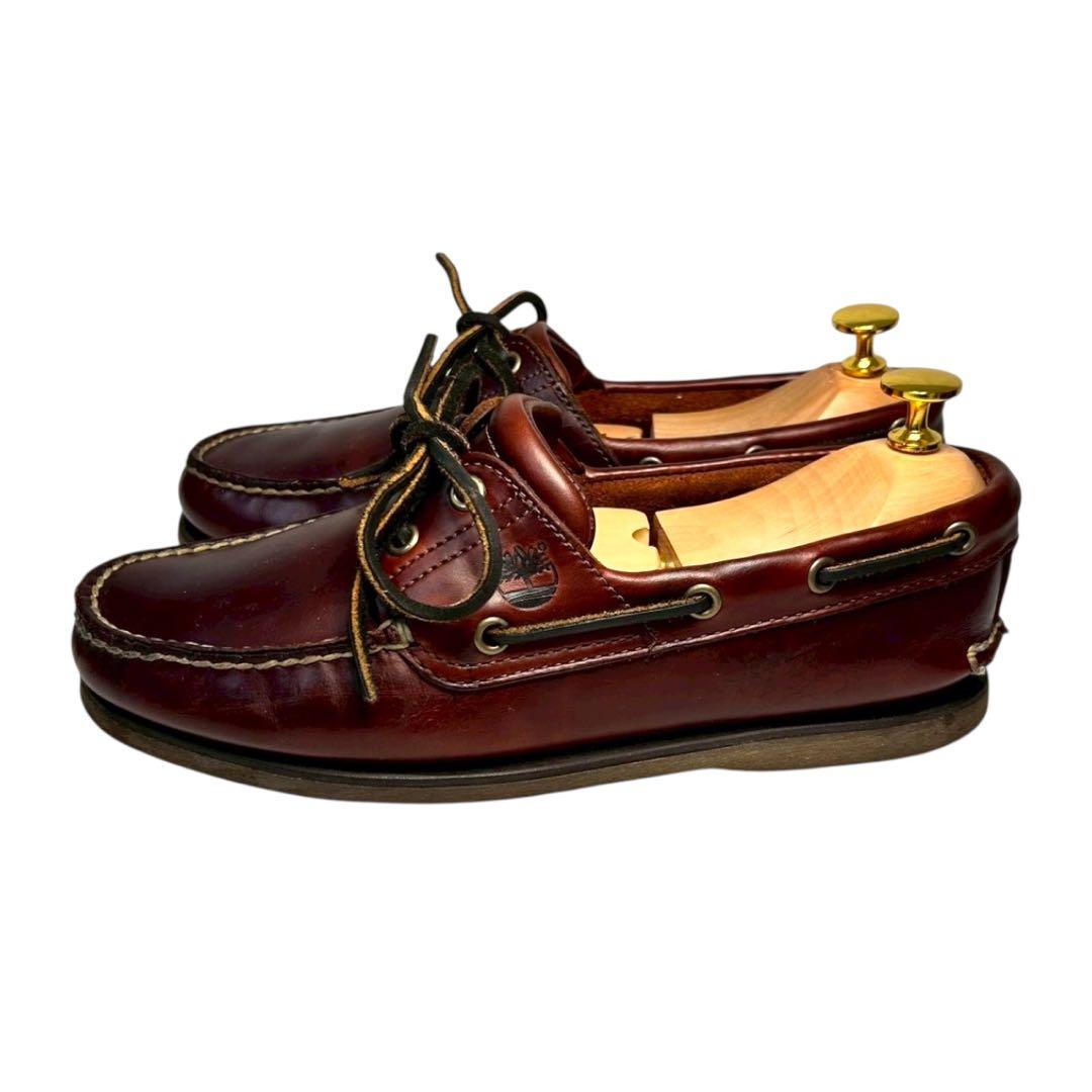 Timberlandティンバーランド2eye デッキシューズ　ブラウン赤茶