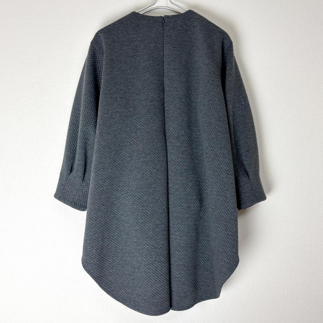 LE PHIL スクエアジャガード ジャージ ブラウス F グレー ル フィル