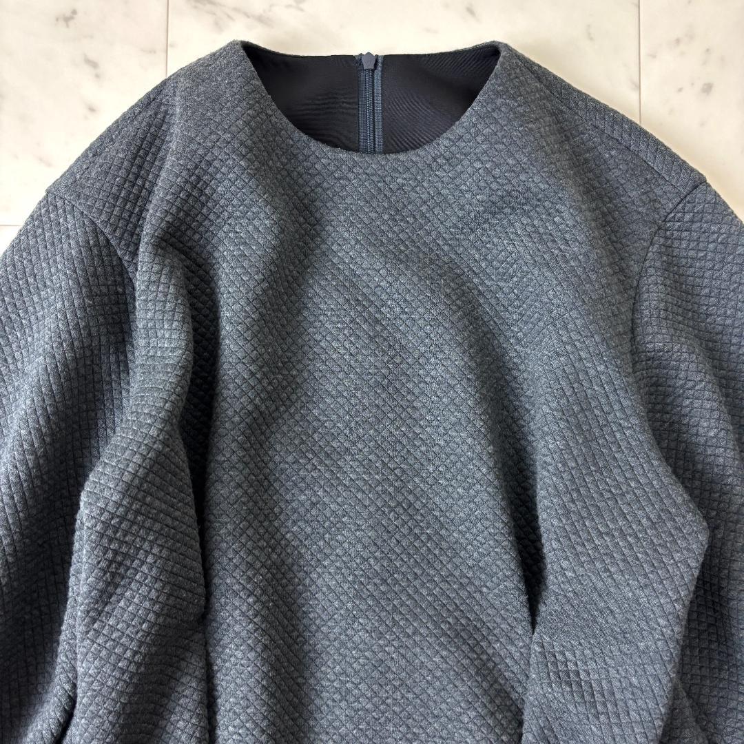 LE PHIL スクエアジャガード ジャージ ブラウス F グレー ル フィル