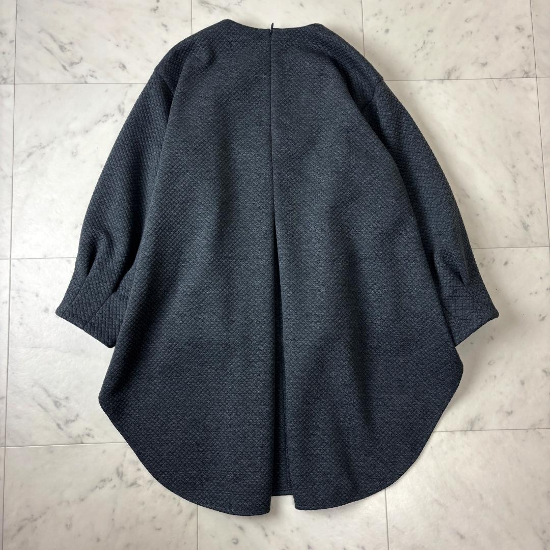 LE PHIL スクエアジャガード ジャージ ブラウス F グレー ル フィル