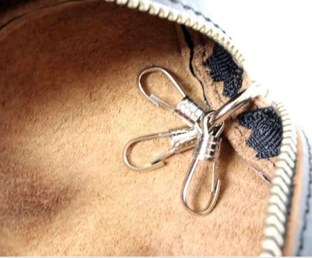 Schott ブラックレザーキーホルダーセット