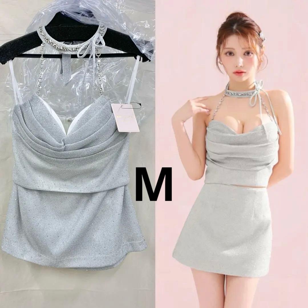 ホワイトM ディア　ローブドフルールグロッシーSuga キャバドレス