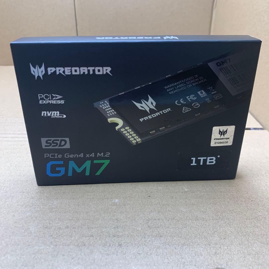内蔵型SSD Acer Predator SSD PCIe Gen4x4 M.2 GM7