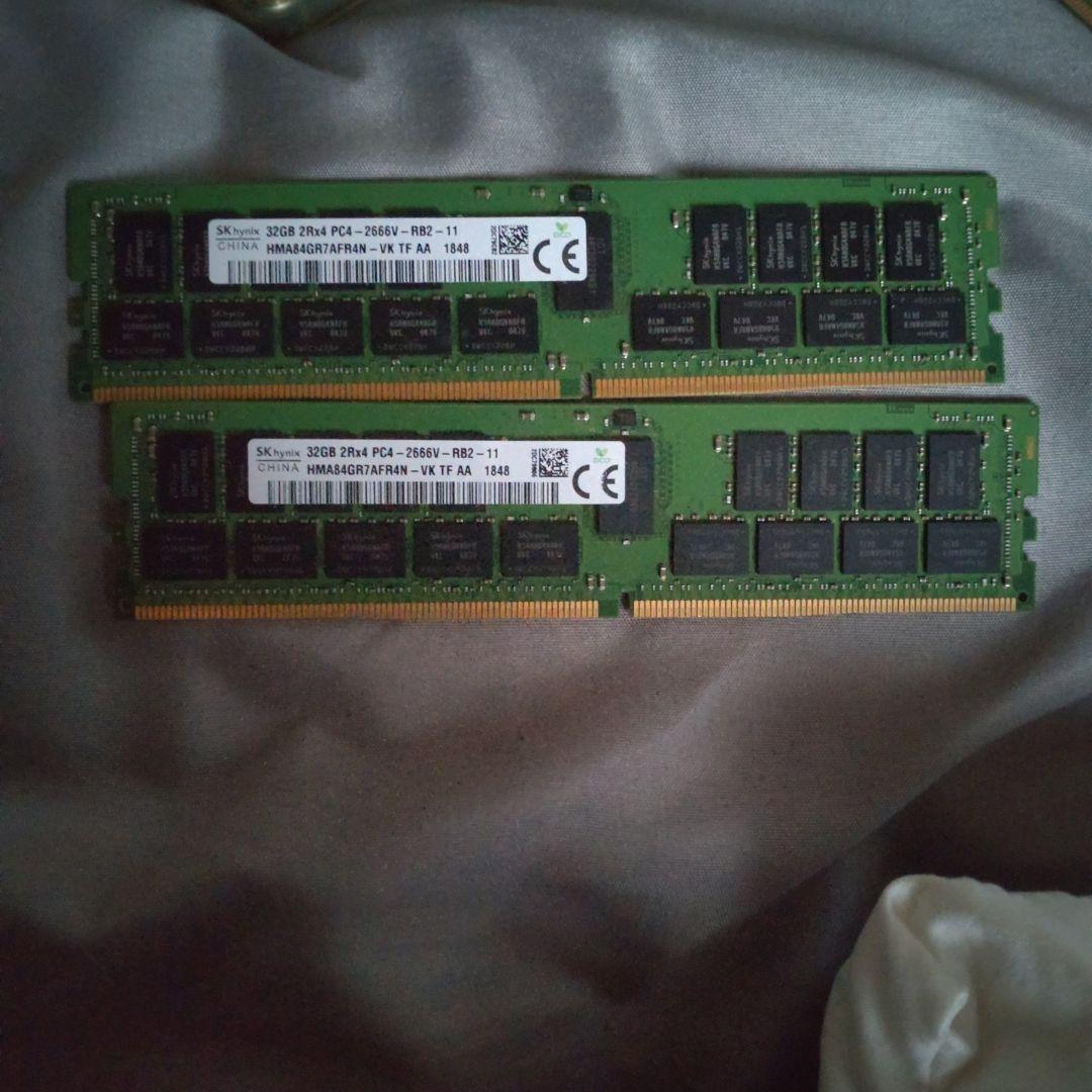 32GB DDR4 2666MHz DIMMメモリーSK製
