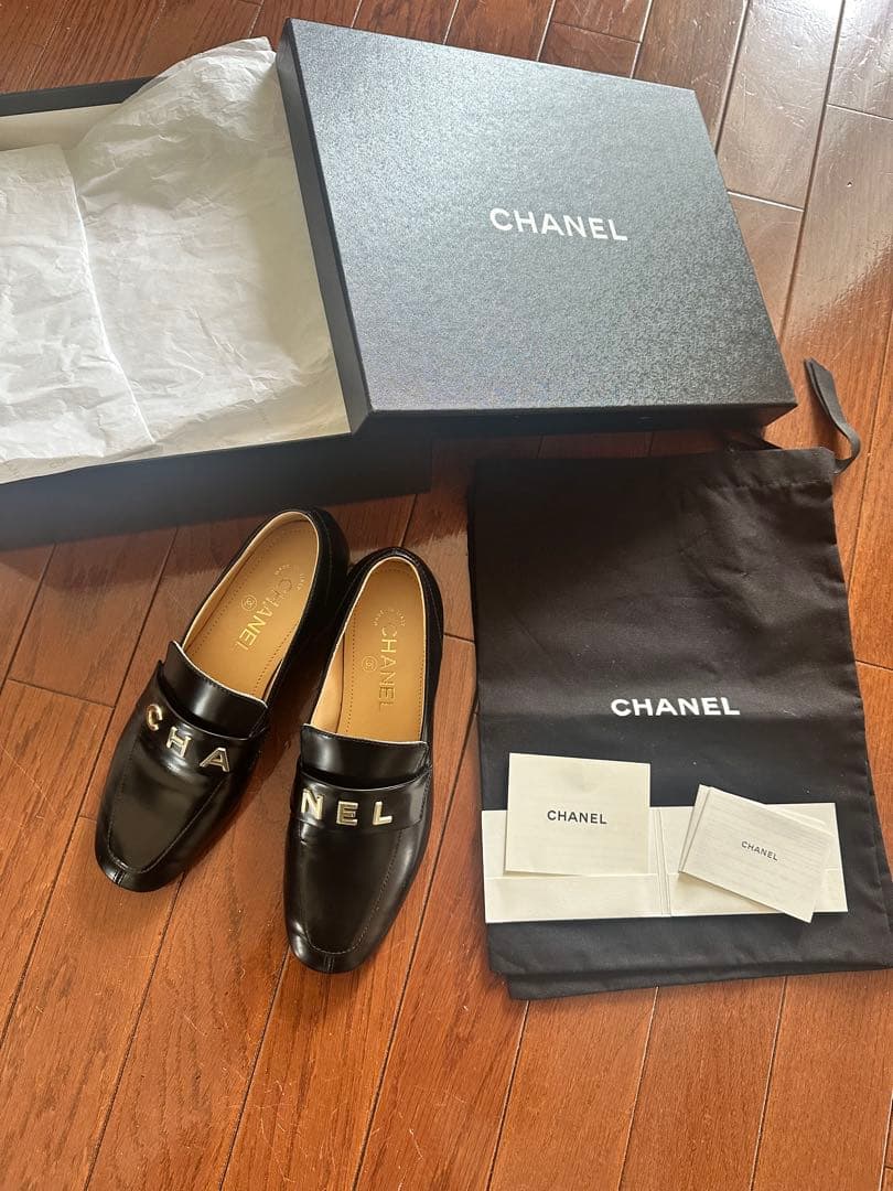 ピ*ー様 美品　CHANEL シャネル　ローファー ブラック 37