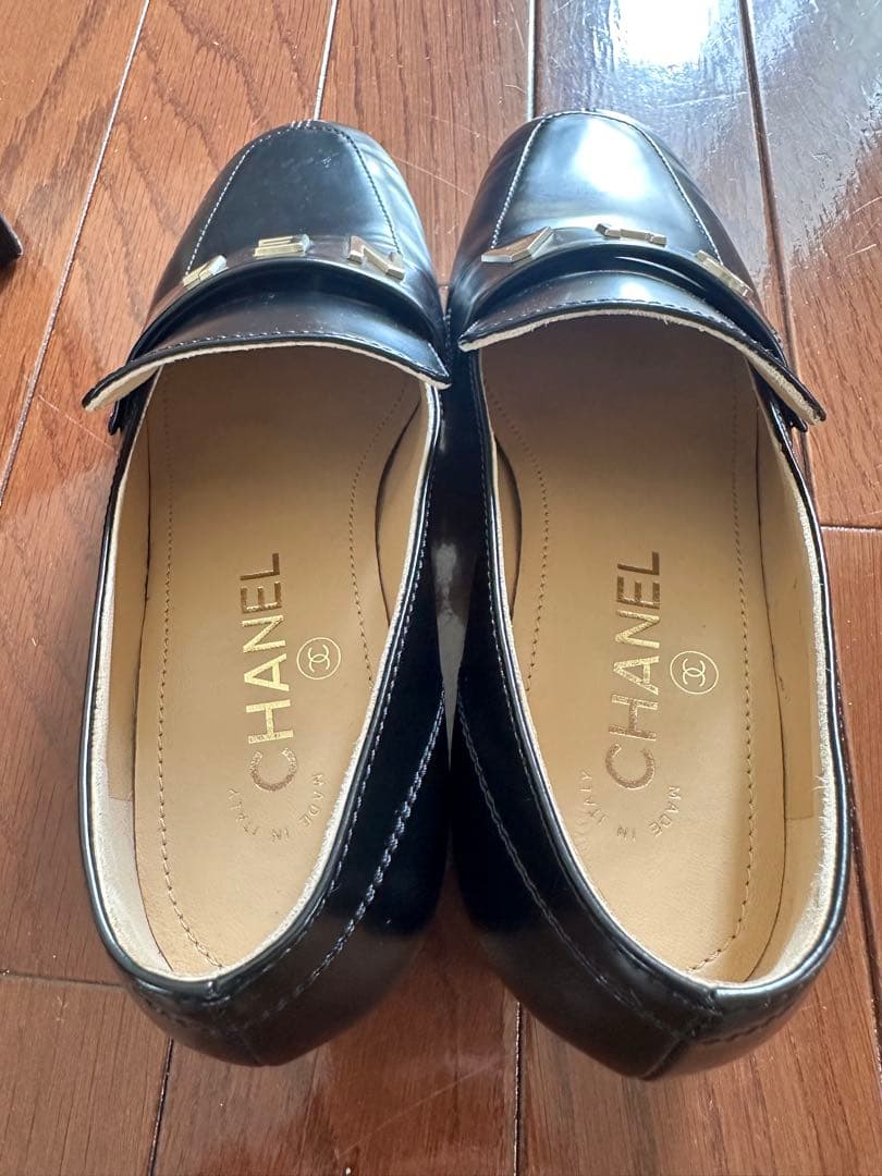 ピ*ー様 美品　CHANEL シャネル　ローファー ブラック 37