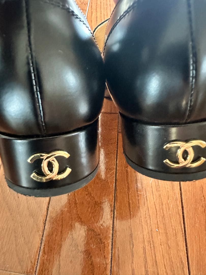 ピ*ー様 美品　CHANEL シャネル　ローファー ブラック 37