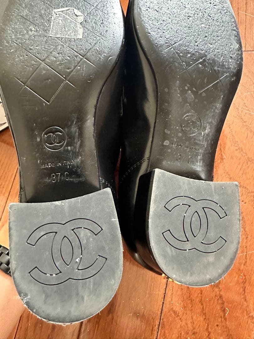 ピ*ー様 美品　CHANEL シャネル　ローファー ブラック 37