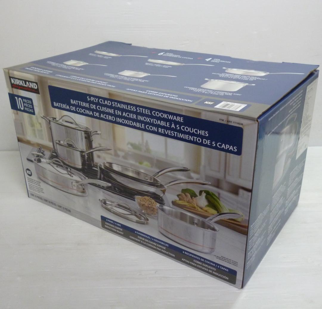 カークランド シグネチャー クックウェア 10点セット ステンレスクックウェア