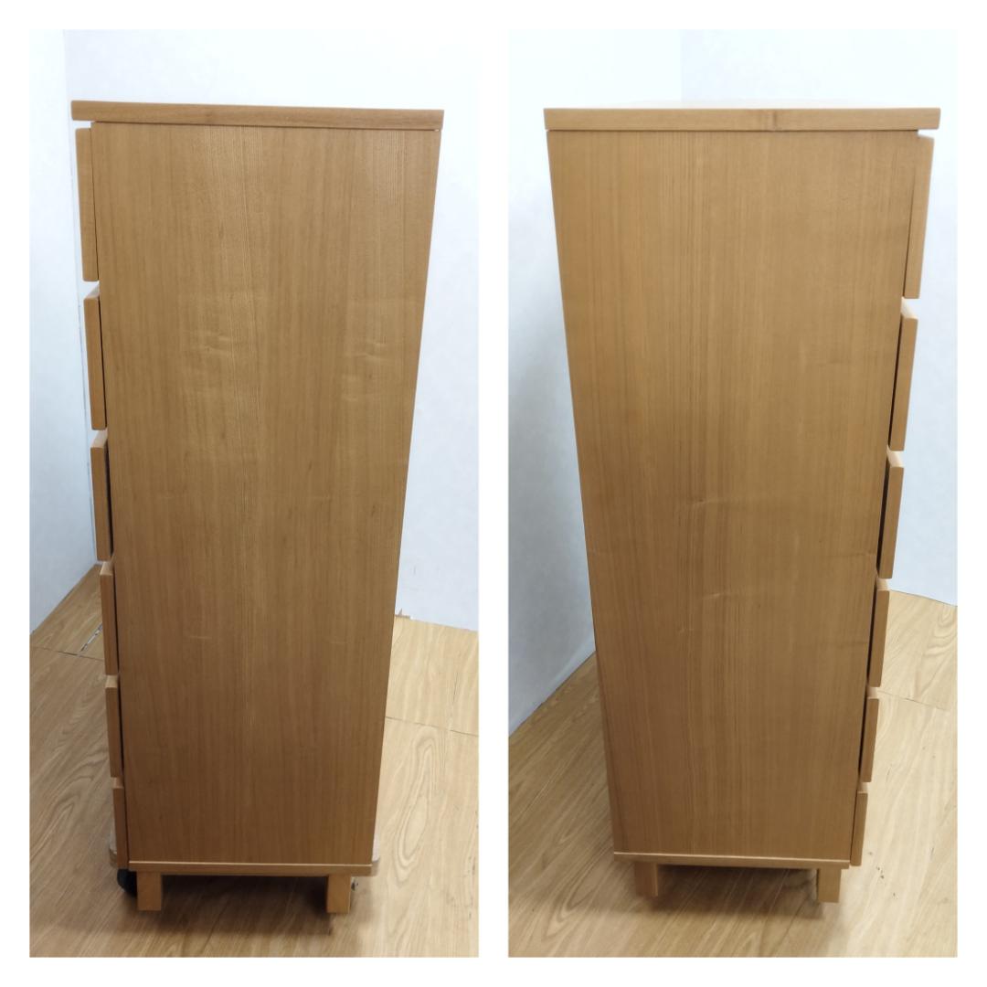 K☆195 無印良品 6段チェスト タモ材