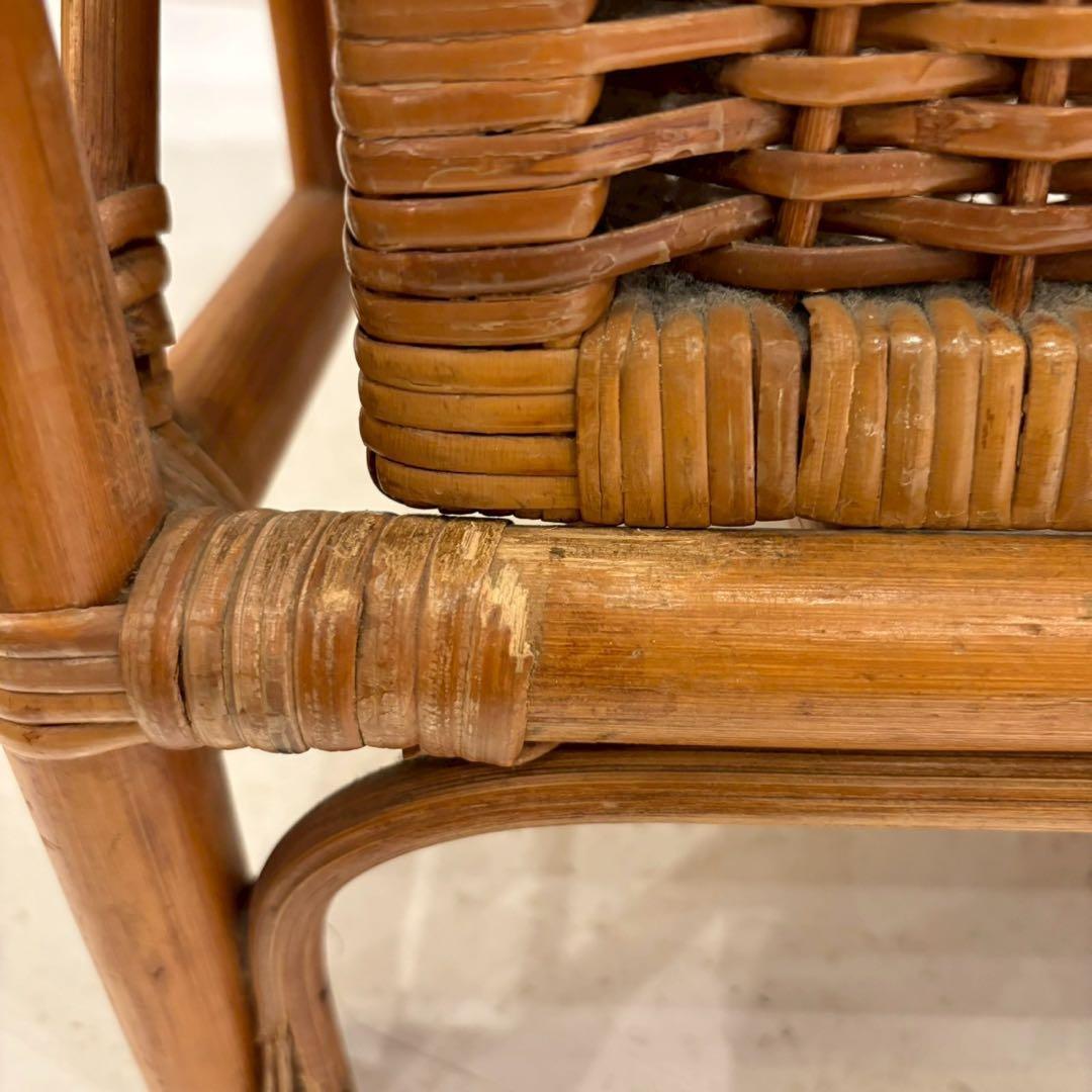 ラタン　ビンテージ　ランドリーラック