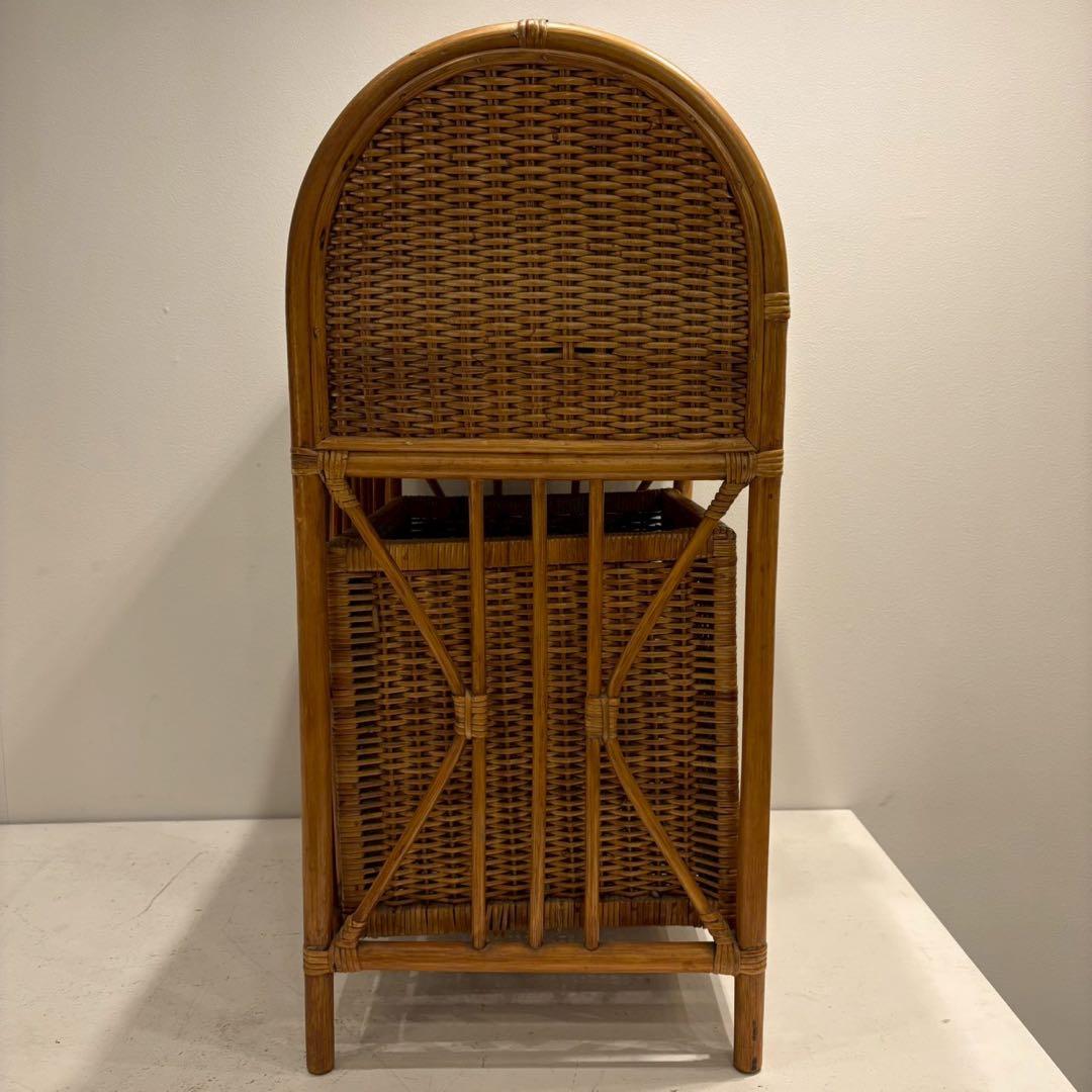 ラタン　ビンテージ　ランドリーラック