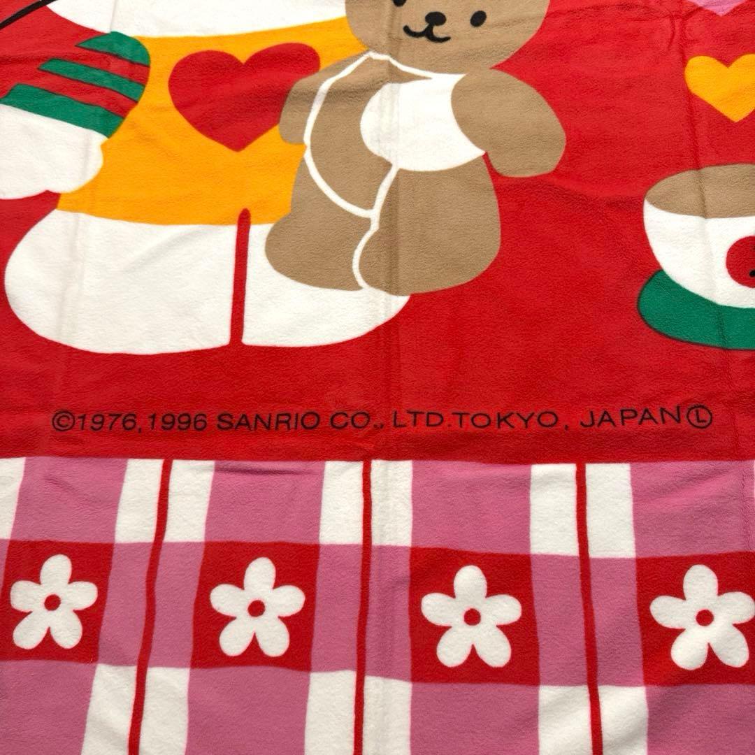 【HELLO KITTY】　タグ付き 未使用 ハローキティ　綿毛布　1996年製