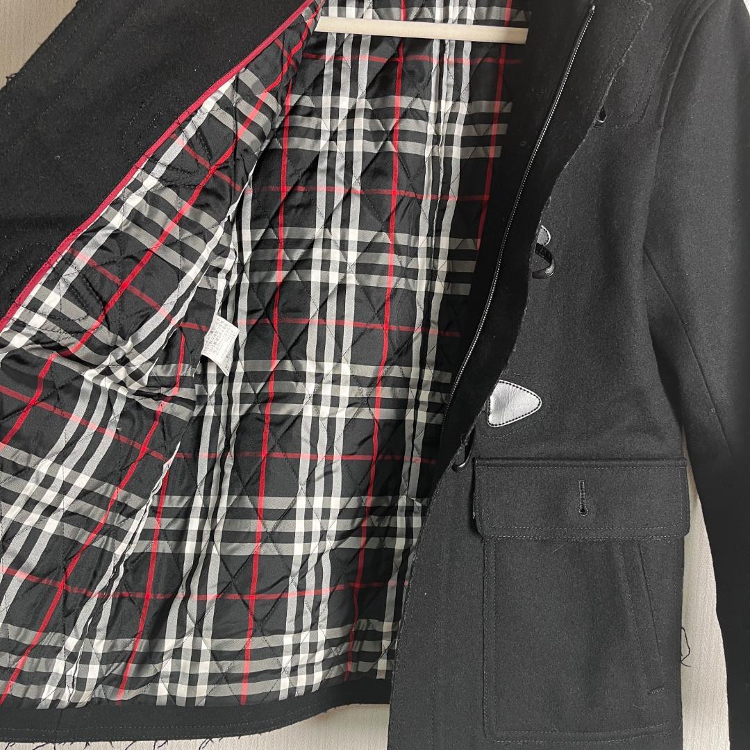 バーバリーブラックレーベル ★ ダッフルコート M ブラック ショート丈