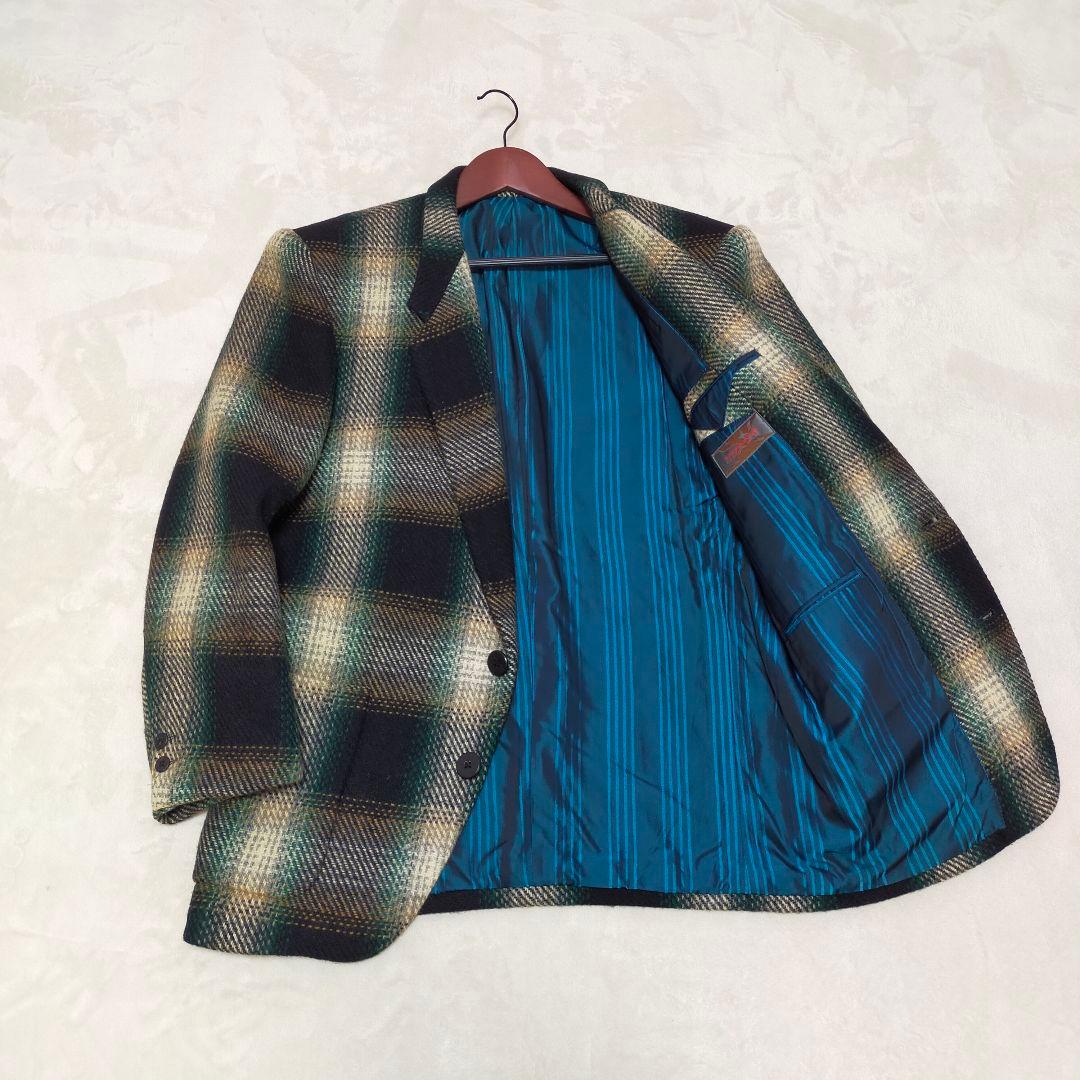 80S　arrston volaju　シャードチェック柄　テーラードジャケット