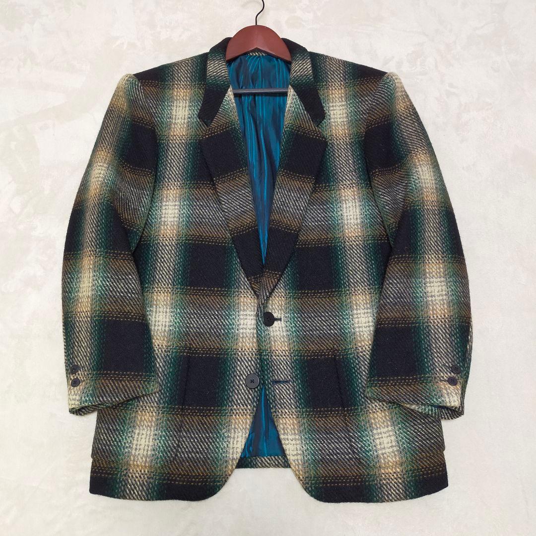 80S　arrston volaju　シャードチェック柄　テーラードジャケット