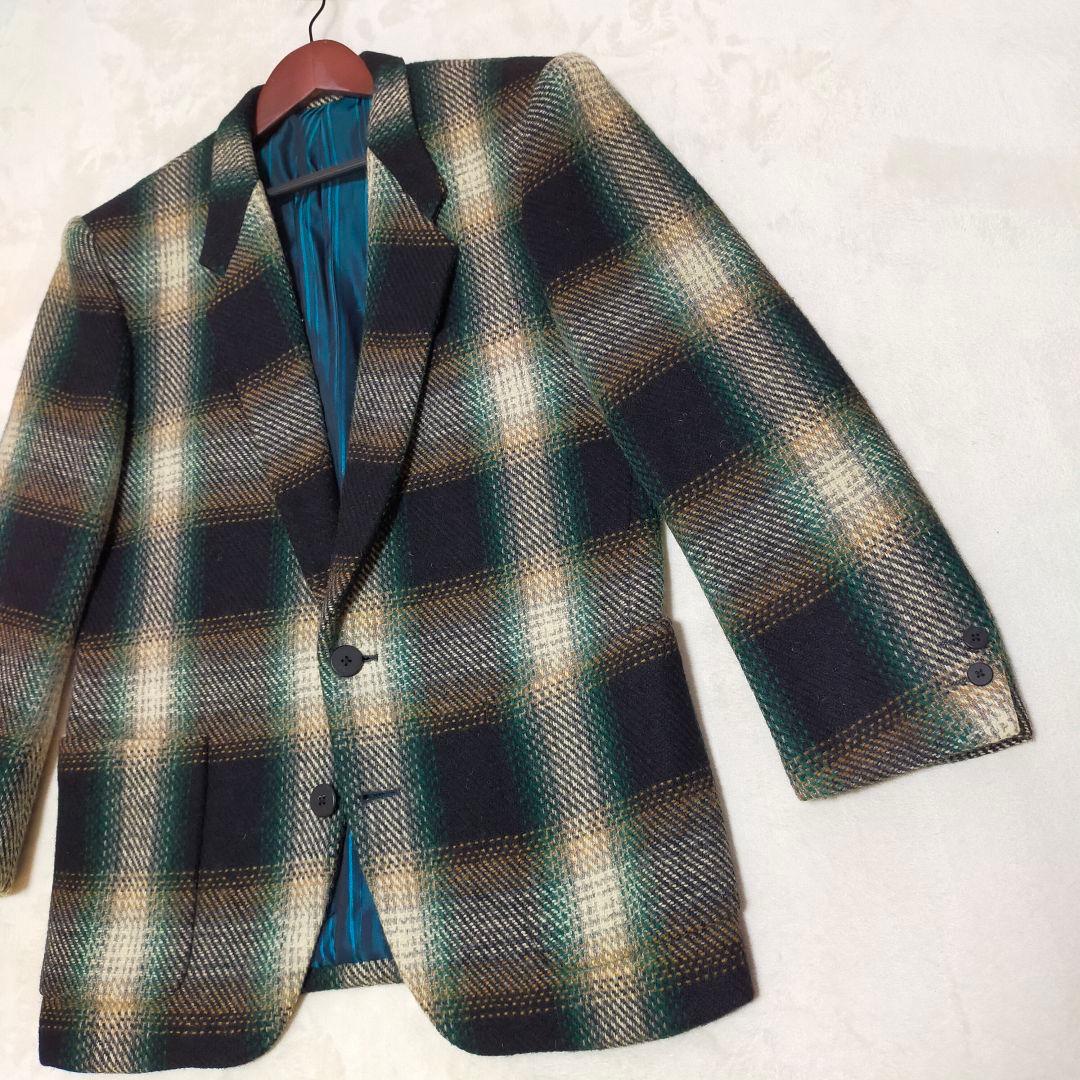 80S　arrston volaju　シャードチェック柄　テーラードジャケット