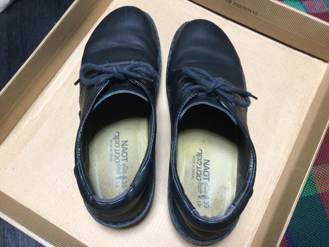 NAOT ブラックレザー ローファー39