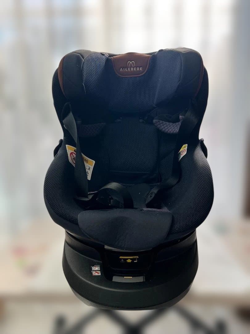 【ミモザ。。♪ 】AILEBEBE ネイビー 回転式チャイルドシート