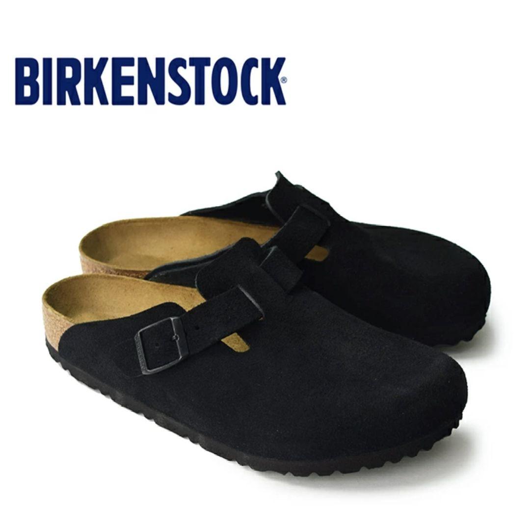 BIRKENSTOCK ボストン スエード 黒 サイズ39（25〜25.5cm）