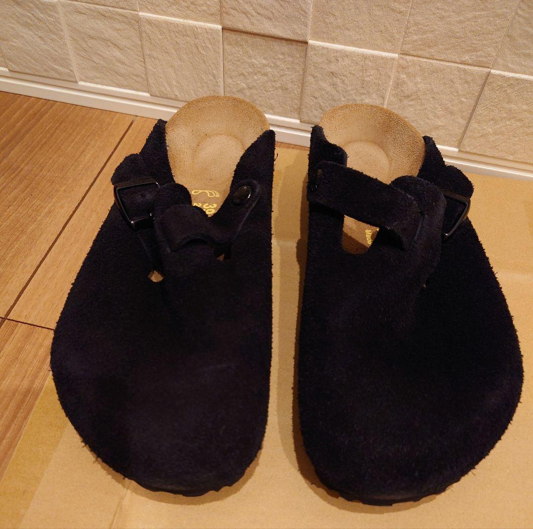 BIRKENSTOCK ボストン スエード 黒 サイズ39（25〜25.5cm）