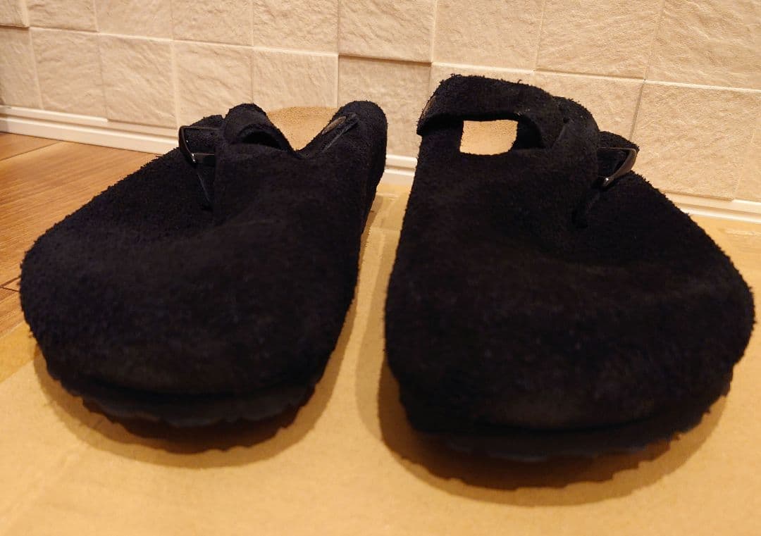 BIRKENSTOCK ボストン スエード 黒 サイズ39（25〜25.5cm）