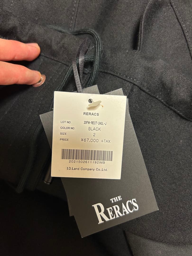 THE RERACS ショートモッズコート　ブラック　21aw 新品　サイズ38