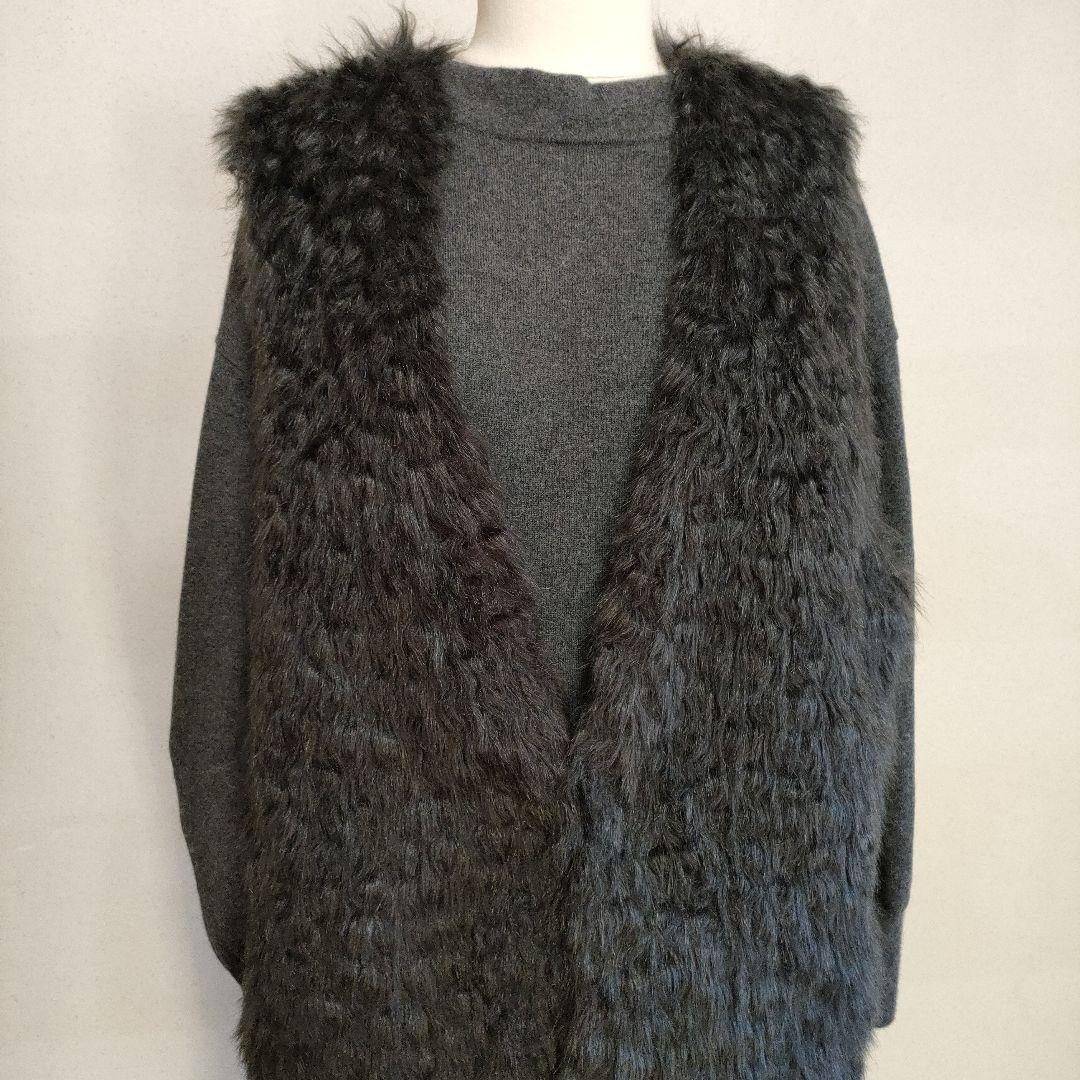 23区大きなサイズ44 ニットワンピース＆ロングベストセット