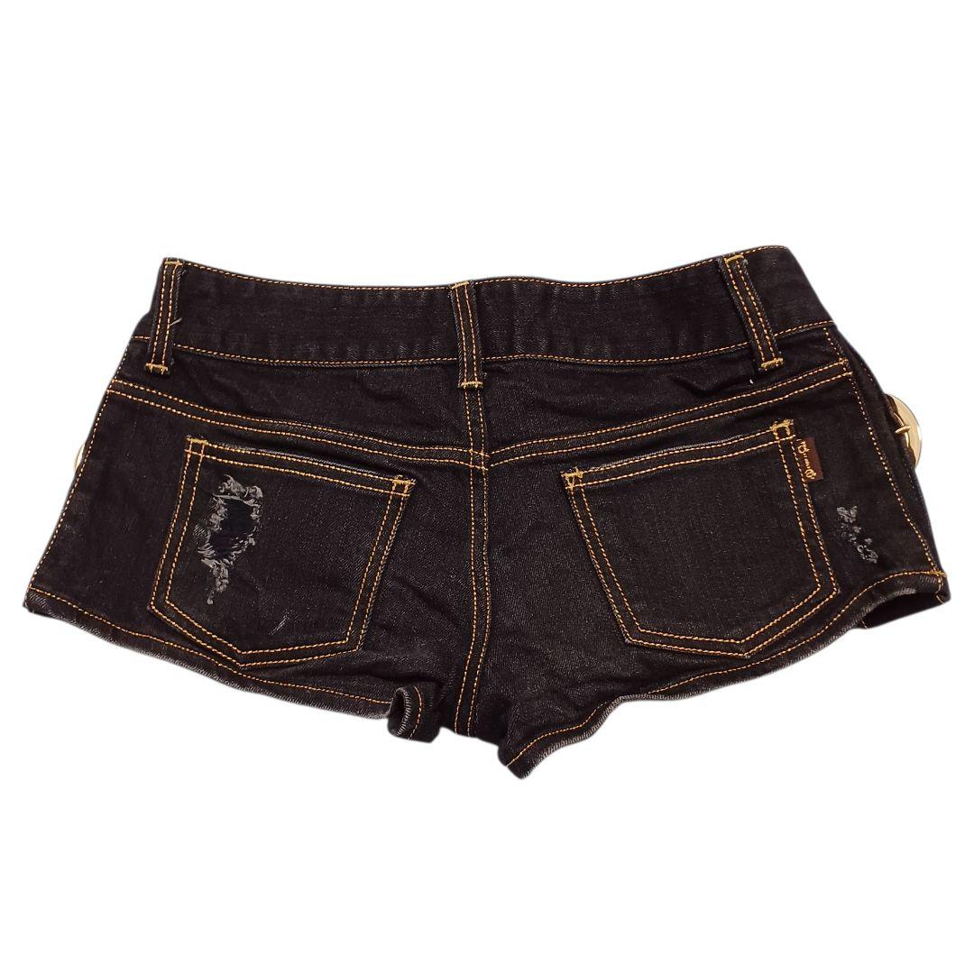 d.i.a. ダイヤ 金糸 ベルト ブラック デニム ショーパン ギャル 黒金