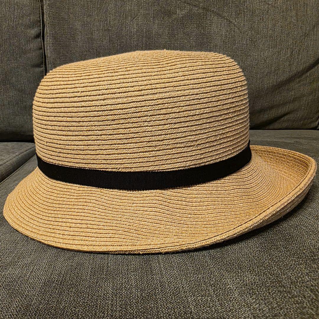 未使用　石田製帽　ラフィア　麦わら帽子
