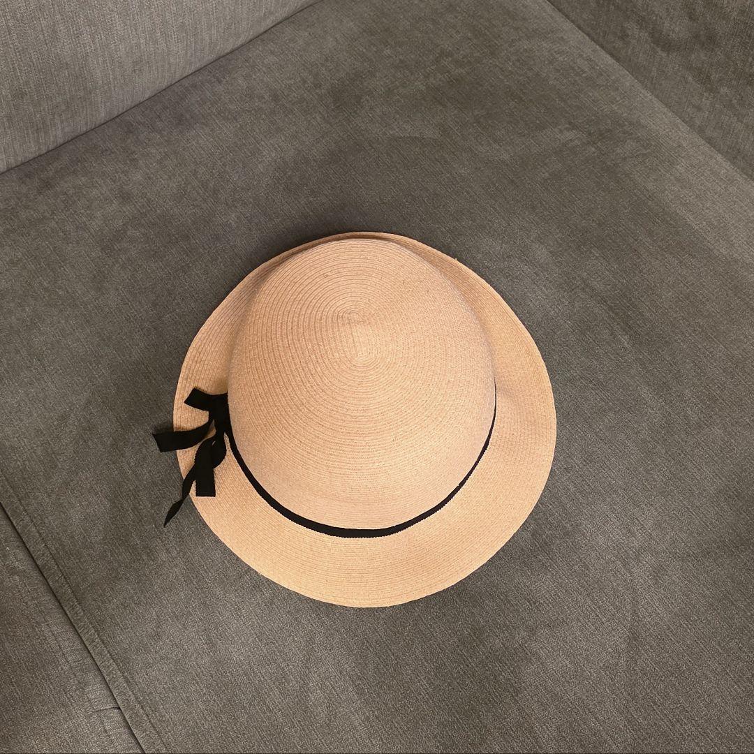 未使用　石田製帽　ラフィア　麦わら帽子