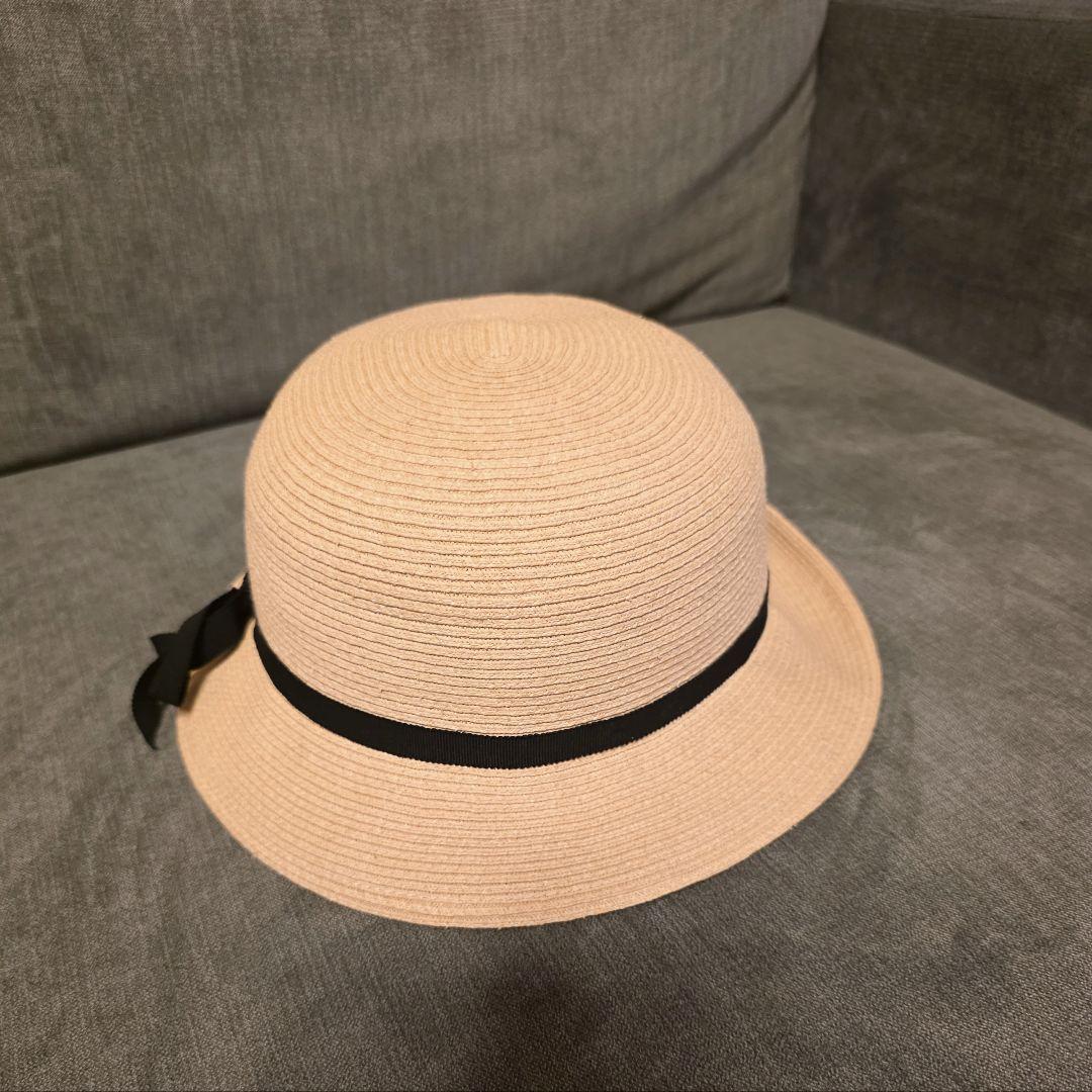未使用　石田製帽　ラフィア　麦わら帽子