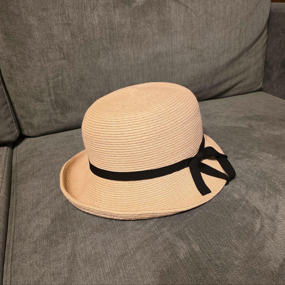 未使用　石田製帽　ラフィア　麦わら帽子