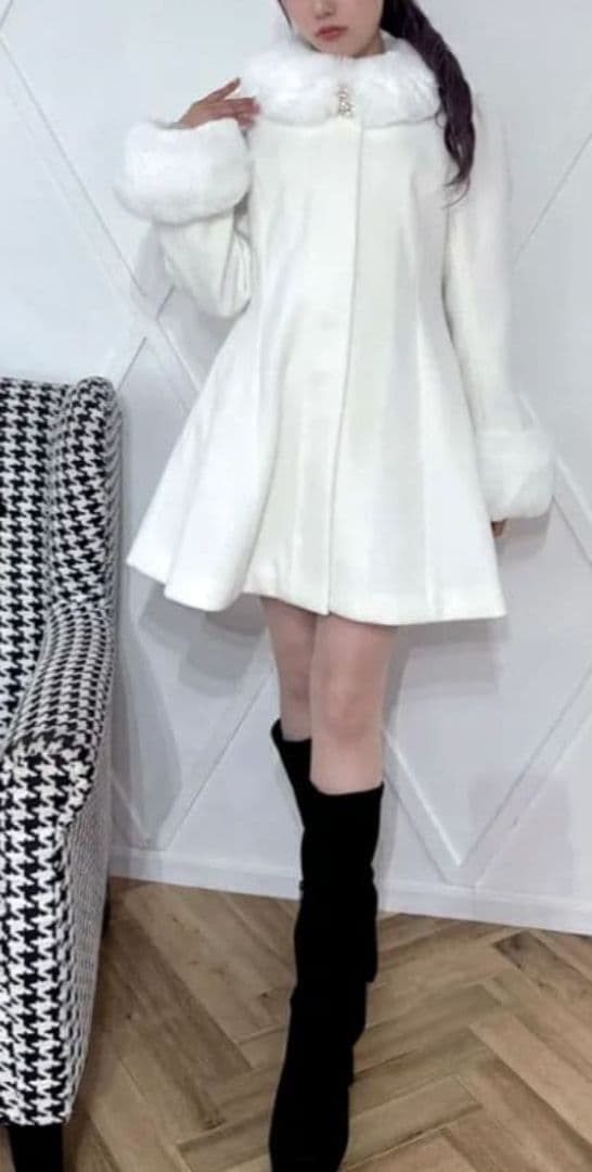 evelyn ビジューコート ホワイトM 量産型 地雷系