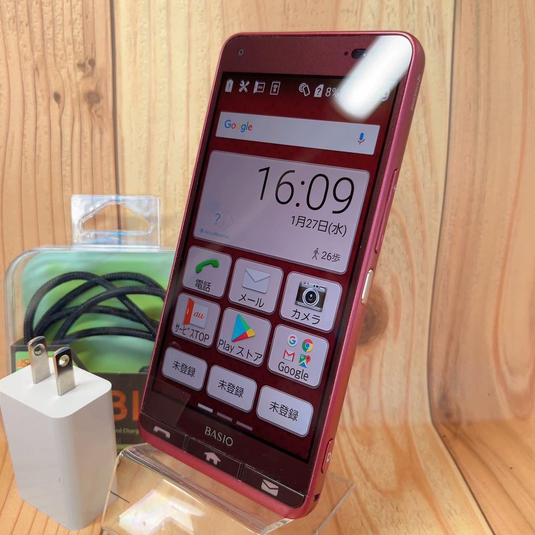 SIMフリー 本体 BASIO 3 KYV43 32 GB 359G3 レッド