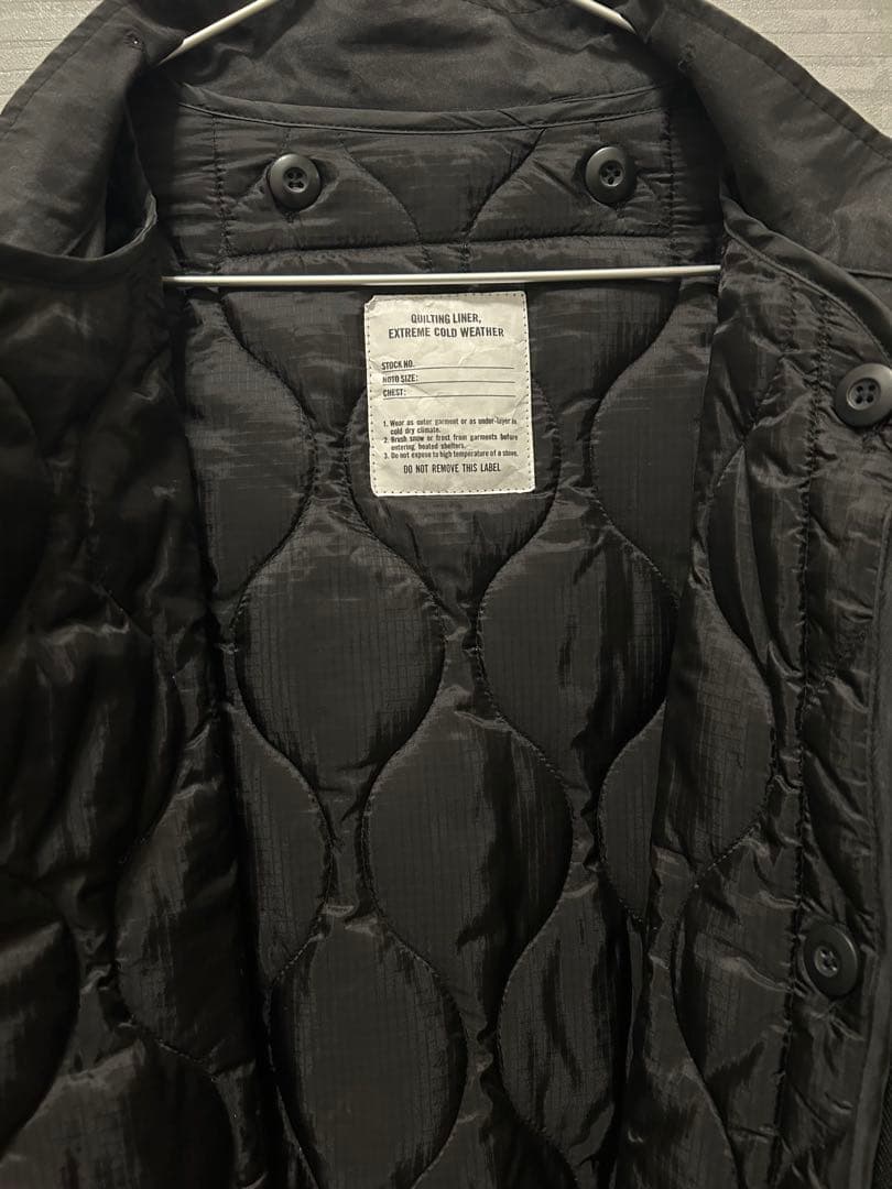 黒 モッズコート フロントポケット付き FREAK'S STORE