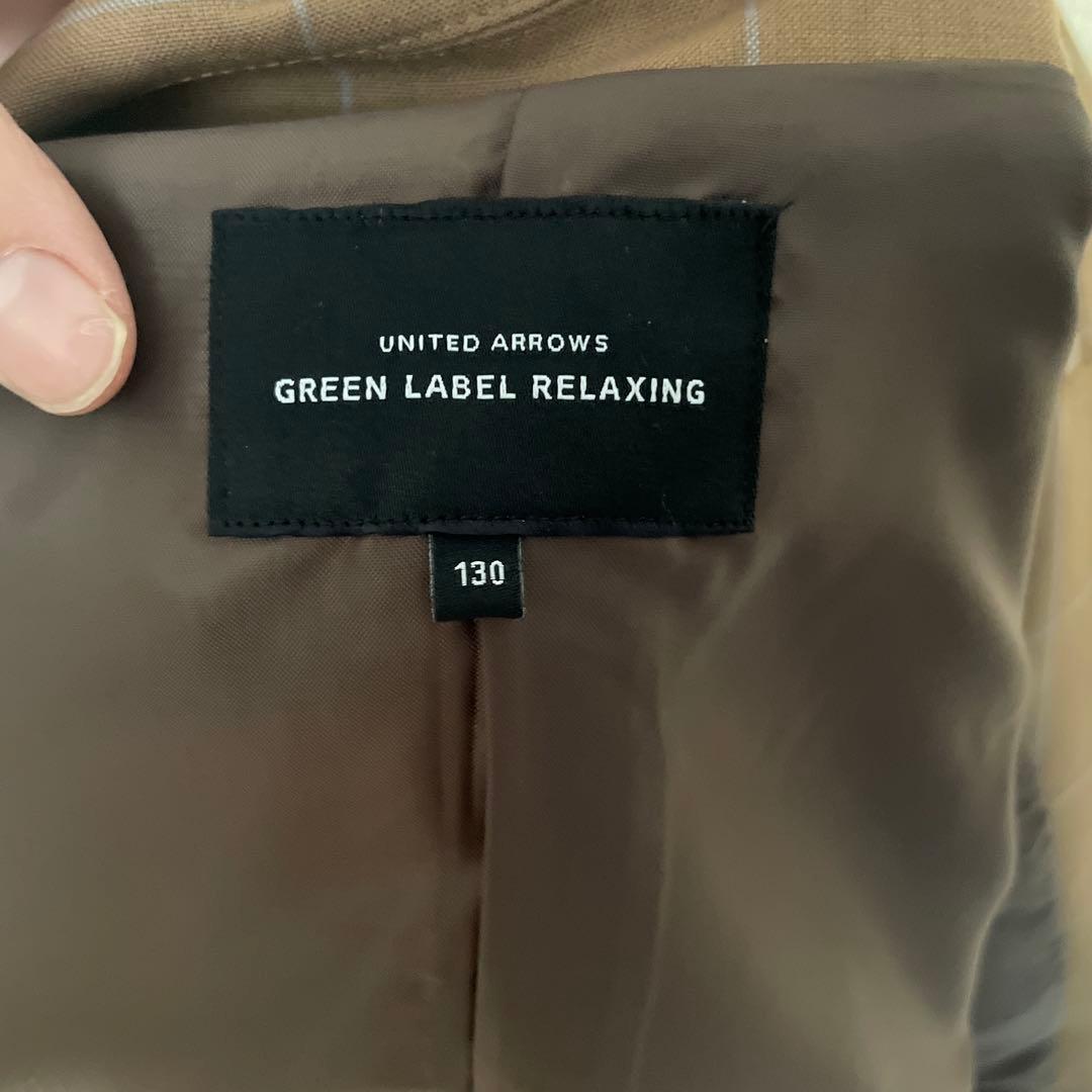 ブラウン フォーマルスーツ チェック柄シャツ付き