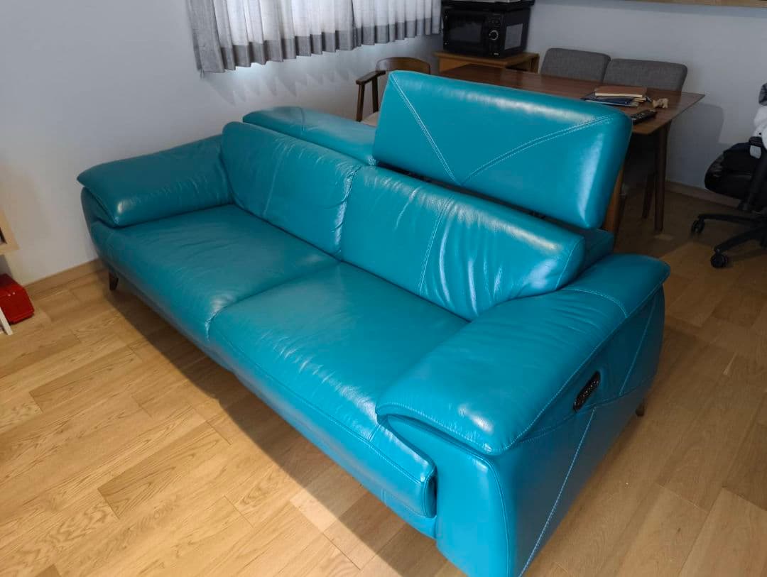 最終値下げ‼️本皮 3人掛け電動リクライニング式ソファ 引越し間近の大特価‼️