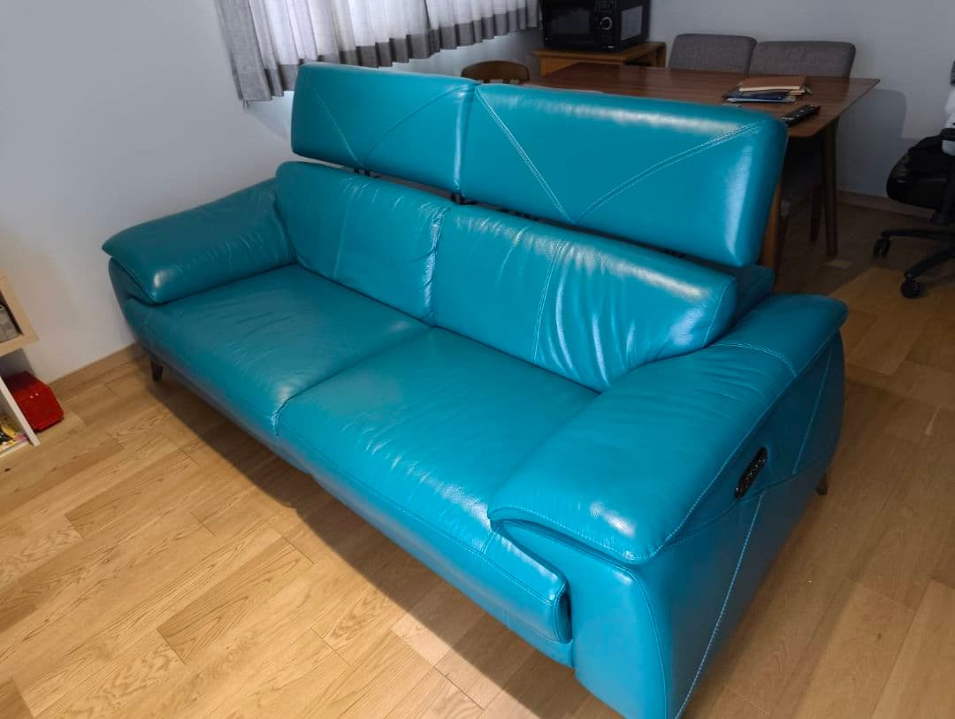 最終値下げ‼️本皮 3人掛け電動リクライニング式ソファ 引越し間近の大特価‼️