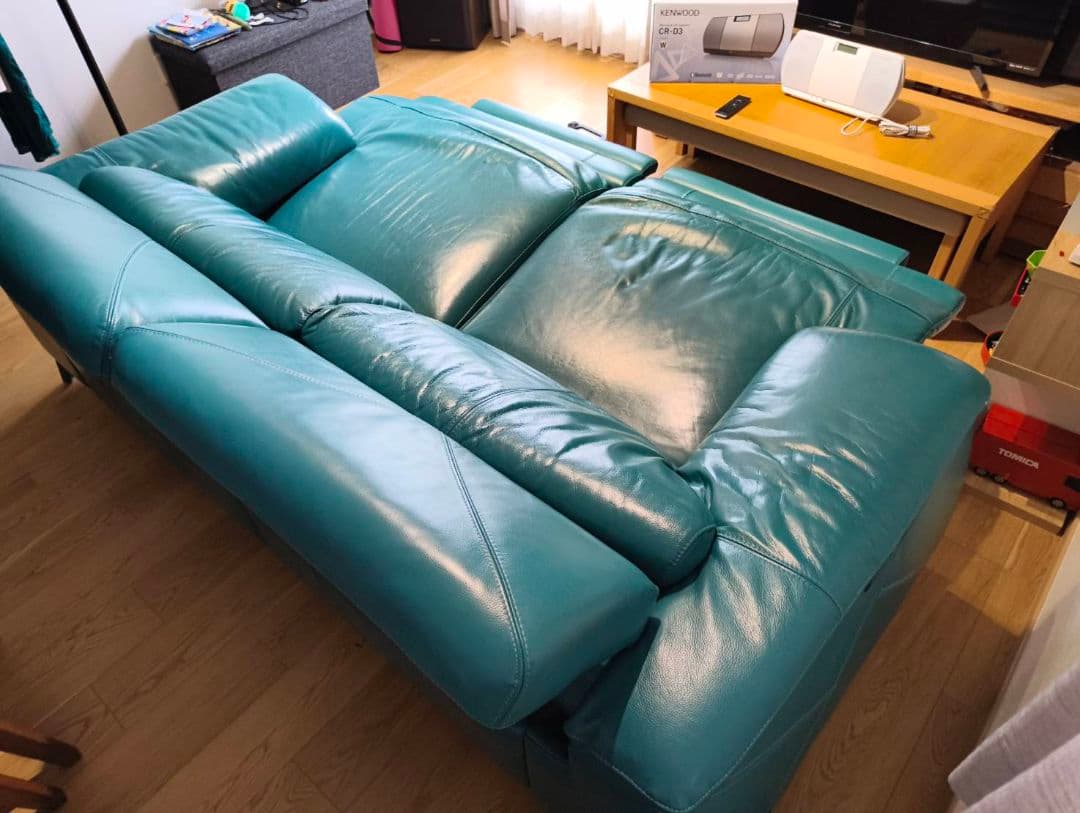 最終値下げ‼️本皮 3人掛け電動リクライニング式ソファ 引越し間近の大特価‼️