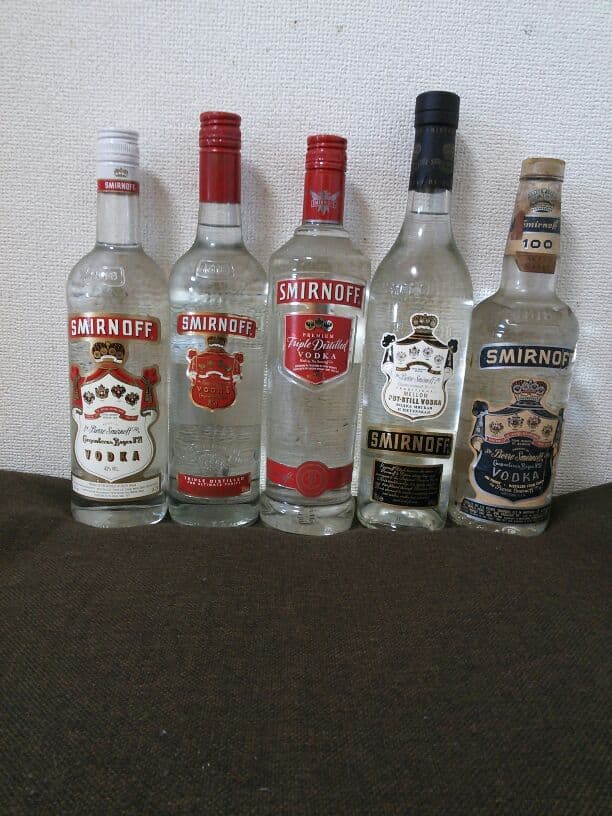 スミノフウォッカ♪年代別5本セット♪